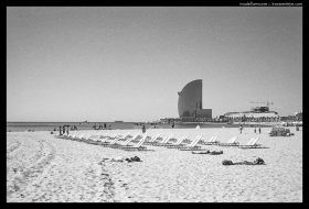 Barcelona Beach Life - Black and White Film Photography