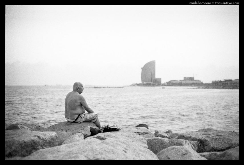 Beachside Dreams - Barcelona - Black and White Film Photography